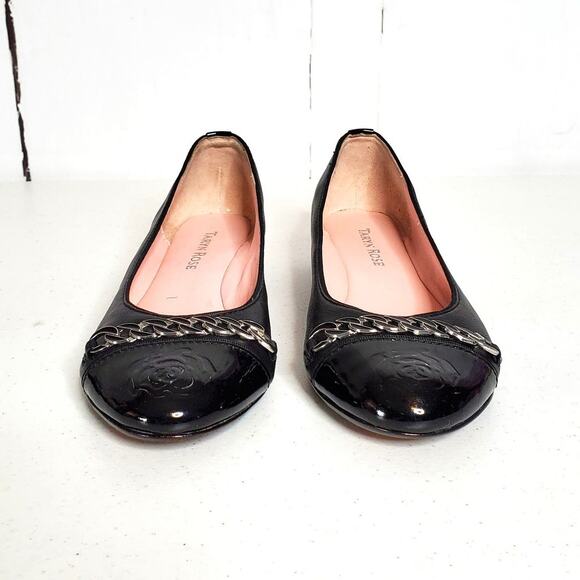 Taryn Rose Paola Soft Leather Cap Toe Ballerina Pumps 6 - Picture 4 of 11